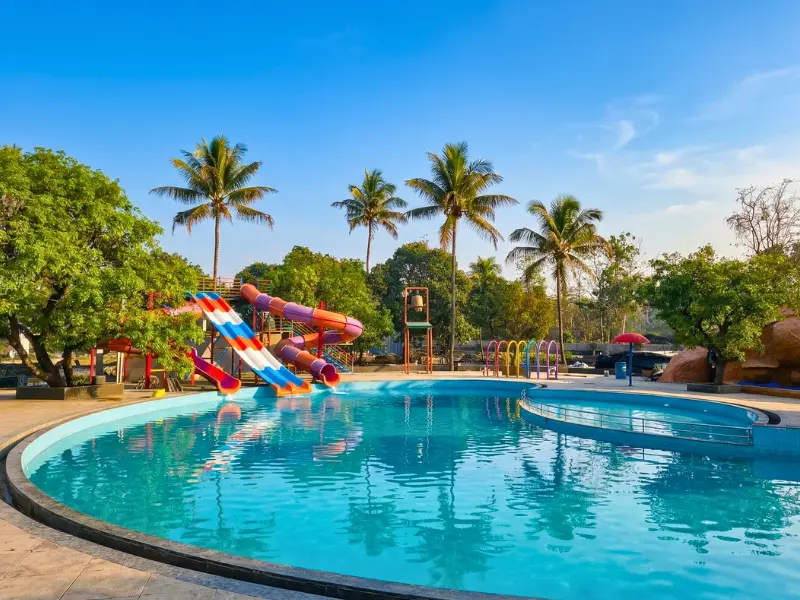 Water Sliding with Swimming Pool - Vishwas Devrai Resort